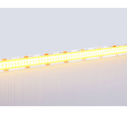 Светодиодная лента Ambrella Light Illumination COB 616Led/19W m/ 24V IP20 3000K/ 5m*12mm*2mm (2 конт.) GS4801