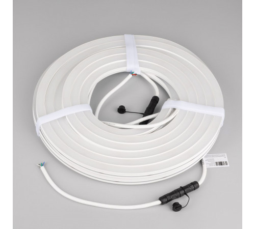 Светодиодная лента герметичная Arlight MOONLIGHT-PRO-SIDE-X336-16x16mm 24V RGBW-Warm (12 W/m, IP67, 10m, wire x2) (Вывод боковой) 054977
