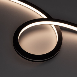 Светодиодная герметичная лента Arlight NOVA-TOP-BLACK-A120-16x15mm 24V Warm3500 (10 W/m, IP67, 2835, 5m, wire x2) 049081
