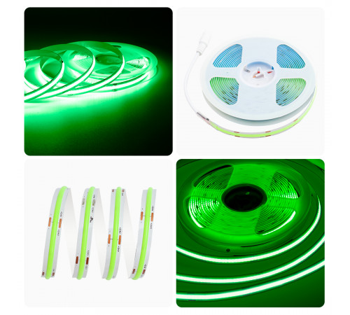 Светодиодная лента Apeyron 3м, 24В, 14Вт/м, COB, 512д/м, IP20 Зеленый 213ОО