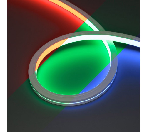 Светодиодная лента герметичная Arlight MOONLIGHT-PRO-TOP-X360-20x20mm 24V RGB (12 W/m, IP67, 10m, wire x2) (Вывод боковой) 054984