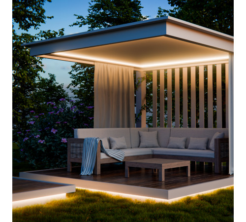 Светодиодная лента Apeyron Free Cut 24В, 10 Вт/м, 600 лм/м, 3000К, COB, 528 д/м, CRI90+, IP67, 5м 00-407