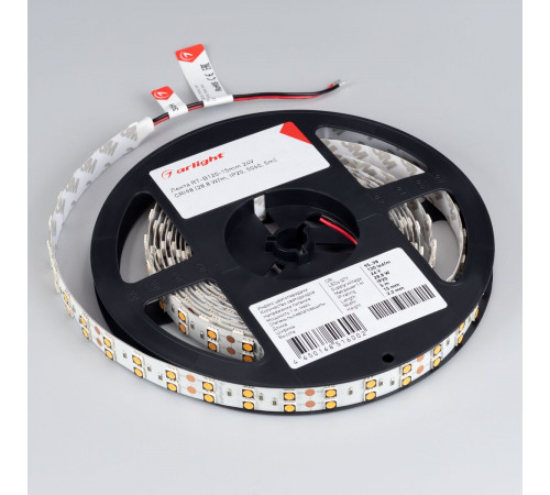 Светодиодная лента Arlight RT-B120-15mm 24V Warm3000 CRI98 (28.8 W/m, IP20, 5m) 021470(3)