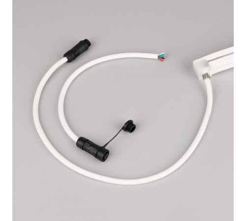 Светодиодная лента герметичная Arlight MOONLIGHT-PRO-TOP-X336-20x20mm 24V RGBW-Warm (12 W/m, IP67, 10m, wire x2) (Вывод боковой) 054988