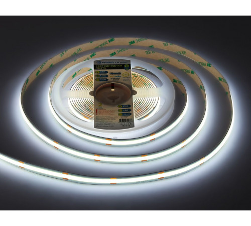 Светодиодная лента Ambrella Light Illumination COB 528Led/14W m/ 24V IP20 6500K/ 5m*10mm*2mm (2 конт.) GS4753