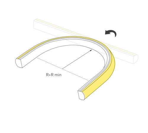 Светодиодная лента герметичная Arlight MOONLIGHT-TOP-X320-11x7mm 24V Day4000 (10 W/m, IP65, CSP, 0,5m, wire x1) (Образец) 055531