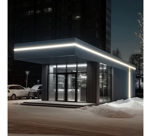 Комплект светодиодной ленты Apeyron 220В 10Вт/м, 600лм/м, 6500К (х/б), SMD2835, 120д/м, 15м, IP65 (сетевой шнур, заглушка - 1шт, крепеж - 15шт)