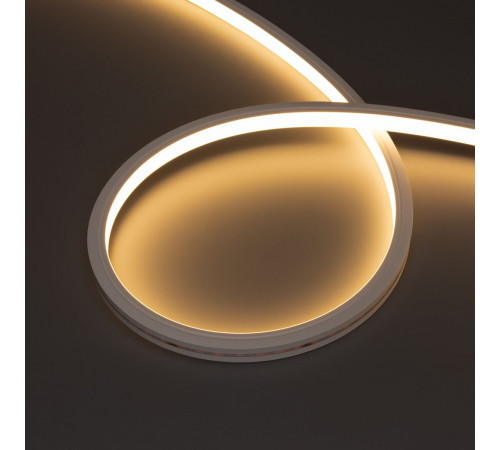 Светодиодная лента герметичная Arlight MOONLIGHT-PRO-TOP-X336-13x12mm 24V RGBW-Warm (12 W/m, IP67, 10m, wire x2) (Вывод боковой) 055312