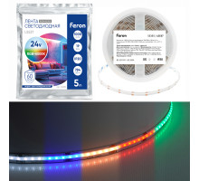 Светодиодная лента Feron LS537 784SMD(2110) 19Вт/м 24V RGB+6000К IP20 53335