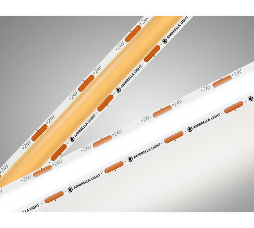 Светодиодная лента Ambrella Light Illumination COB 616Led/19W m/ 24V IP20 4500K/ 5m*12mm*2mm (2 конт.) GS4802