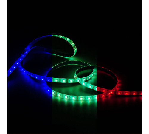 Светодиодная лента Gauss Basic 12В 5050 12Вт/м RGB 5м IP65 BT072 Светодиодная лента Gauss Basic 12В 5050 12Вт/м RGB 5м IP65 BT072