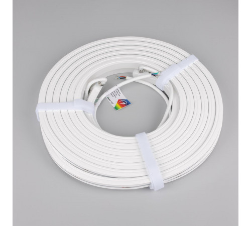 Светодиодная лента герметичная Arlight MOONLIGHT-PRO-TOP-X336-13x12mm 24V RGBW-Warm (12 W/m, IP67, 10m, wire x2) (Вывод боковой) 055312