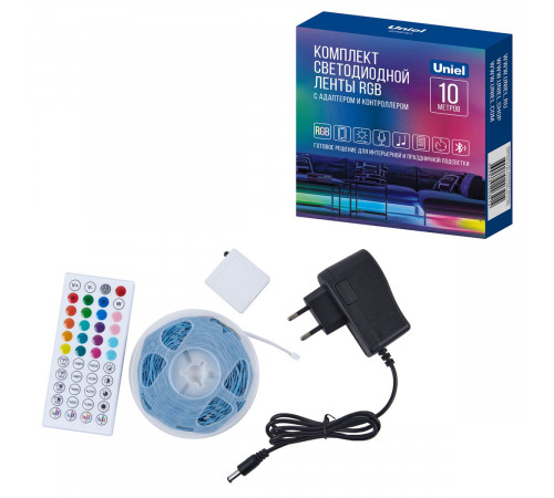 Светодиодная лента (комплект) Uniel ULS-A01 10M/RGB/BT RRP24C01 UL-00012815