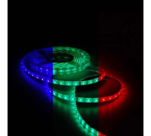 Светодиодная лента Gauss Basic 12В 5050 12Вт/м RGB 5м IP65 BT072 Светодиодная лента Gauss Basic 12В 5050 12Вт/м RGB 5м IP65 BT072