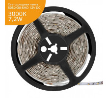 Светодиодная лента Gauss 7,2W/m 30LED/m 5050SMD теплый белый 5M 355000107
