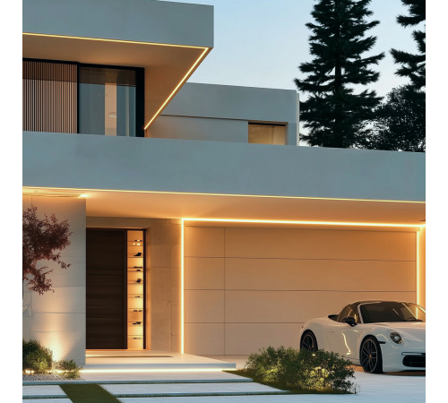 Комплект светодиодной ленты Apeyron 220В 10Вт/м, 600лм/м, 3000К (т/б), SMD2835, 120д/м, 15м, IP65 10-143 (сетевой шнур, заглушка - 1шт, крепеж - 15шт)