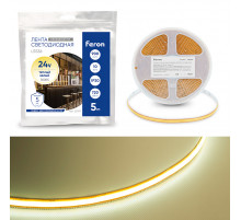 Светодиодная лента Feron LS536 720SMD(2110) 10Вт/м 24V IP20 3000К 53097