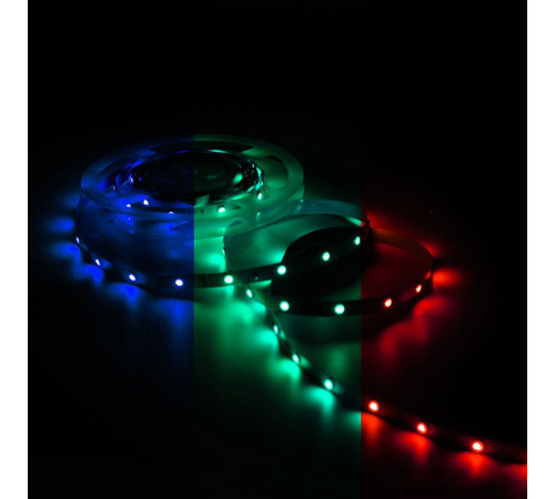 Светодиодная лента Gauss Basic 12В 5050 6Вт/м RGB 5м IP20 BT012 Светодиодная лента Gauss Basic 12В 5050 6Вт/м RGB 5м IP20 BT012