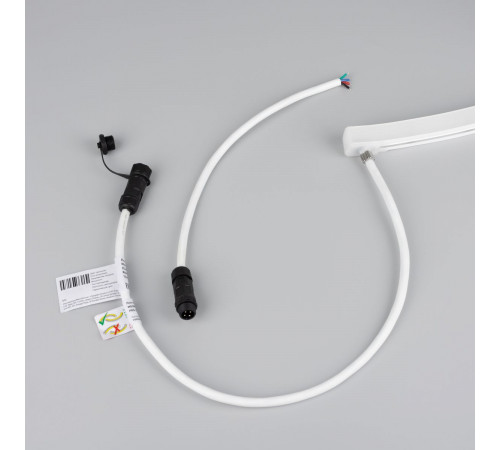 Светодиодная лента герметичная Arlight MOONLIGHT-PRO-SIDE-X360-16x16mm 24V RGB (12 W/m, IP67, 10m, wire x2) (Вывод боковой) 054958