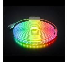 Комплект светодиодной ленты Apeyron 220В 12Вт/м, RGB, SMD5050, 60д/м, 5м, IP65 10-146 (контроллер - 1шт, заглушка - 1шт, крепеж - 5шт)