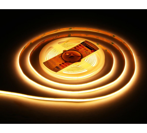 Светодиодная лента Ambrella Light COB 400Led/10W m/ 24V IP20 3000K/ 5m*5mm*2.1mm (2 конт.) GS4611