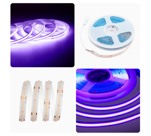 Светодиодная лента Apeyron 3м, 24В, 11Вт/м, COB, 352д/м, IP20 Фиолетовый 187ОО