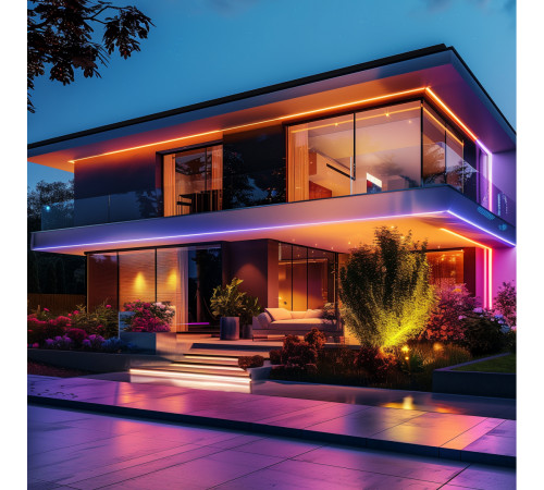 Комплект светодиодной ленты Apeyron 220В 12Вт/м, RGB, SMD5050, 60д/м, 5м, IP65 10-146 (контроллер - 1шт, заглушка - 1шт, крепеж - 5шт)