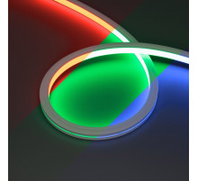 Светодиодная лента герметичная Arlight MOONLIGHT-PRO-TOP-X360-16x16mm 24V RGB (12 W/m, IP67, 10m, wire x2) (Вывод боковой) 054975