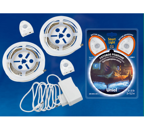 Светодиодная лента Uniel ULS-R02-6W/4000K/1,2Mx2/DIM SENSOR Smart Light блистер