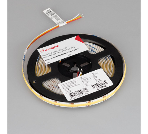 Светодиодная лента Arlight CSP-X640-10mm 24V White-MIX (23 W/m, IP20, 5m) (Изменяемая ЦТ) 039740(1)