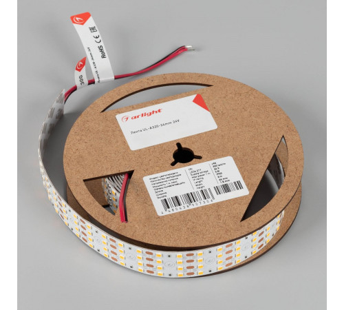 Светодиодная лента Arlight UL-A320-24mm 24V Day4000 (5 W/m, IP20, 3m) 061383