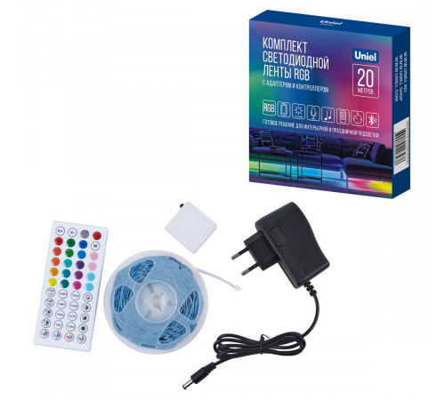 Светодиодная лента (комплект) Uniel ULS-A01 20M/RGB/BT RRP24C01 UL-00012816