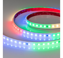 Светодиодная лента герметичная Arlight DMX-PS-B70-14mm 24V RGBW-Warm-PX7 (17 W/m, IP67, 5060, 5m) (CRI>90) 056722