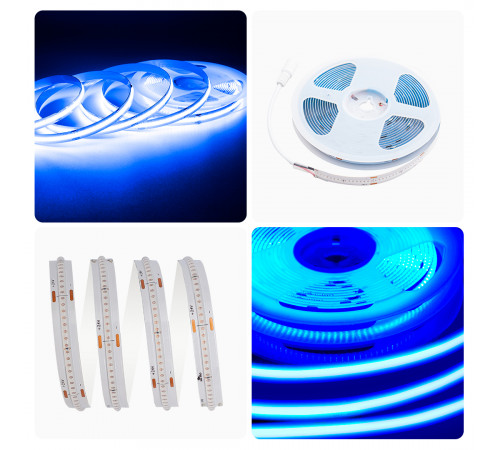 Светодиодная лента Apeyron 3м, 24В, 14Вт/м, COB, 512д/м, IP20 212ОО Синий