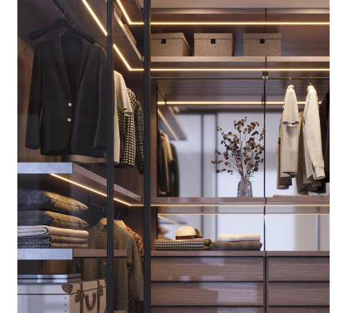 Набор для светодиодной подсветки Arlight ARL-KIT-SLIM-FC 24V Day4000 (14 W/m, IP20, 2m) (Алюминий+пластик) 053437