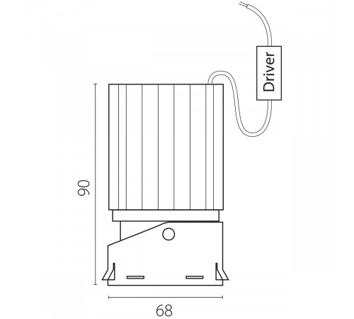 Модуль профессиональный светодиодный диммируемый 7W/12W 3000K в сборе с суппортом с углом наклона до 30° Lightstar Stella Pro 075093