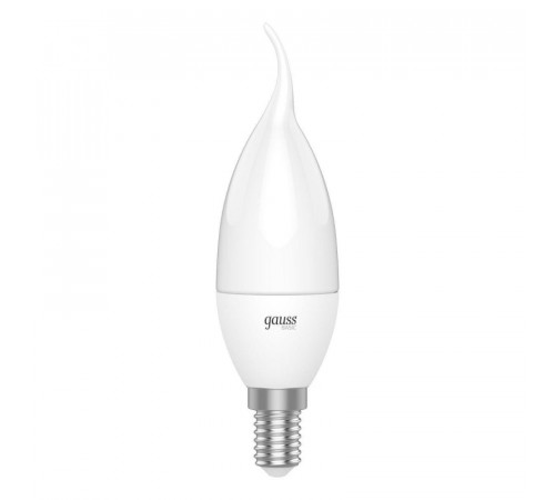 Лампа светодиодная Gauss E14 5,5W 4100К свеча на ветру матовая 1034126