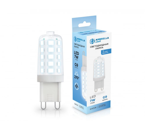 Светодиодная лампа Ambrella Light Bulbing G9 7W 6400K 100706 Светодиодная лампа Ambrella Light Bulbing G9 7W 6400K 100706