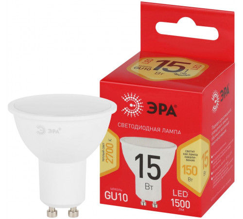 Лампа светодиодная Эра RED LINE LED MR16-15W-827- GU10 R 15Вт софит Б0070093