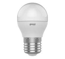 Лампа светодиодная Gauss E27 7,5W 3000К шар матовый 1053218