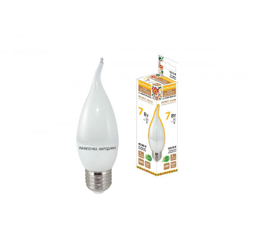Лампа светодиодная TDM Electric Народная E27 7W 4000K матовая SQ0340-1547