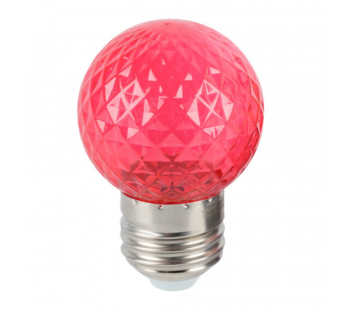 Лампа светодиодная Feron LB-385 шар красный прозрачный E27 1W 230V 52164