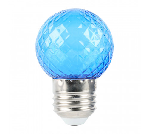 Лампа светодиодная Feron LB-385 шар синий прозрачный E27 1W 230V 52162