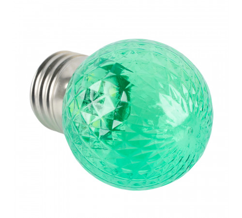 Лампа светодиодная Feron LB-385 шар зеленый прозрачный E27 1W 230V 52163