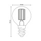 Лампа светодиодная филаментная Uniel LED-G45-4W/4000K/E14/CL GLY01TR UL-00011939