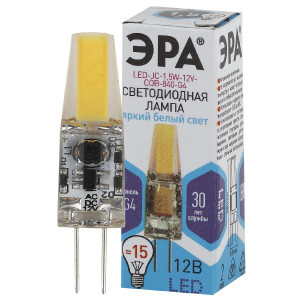 Лампа светодиодная Эра G4 1,5W 4000K LED JC-1,5W-12V-COB-840-G4 Б0033198