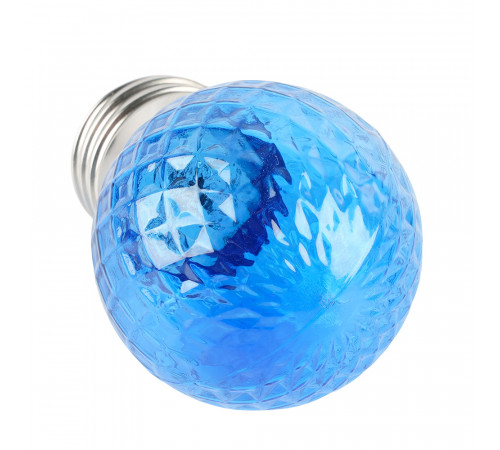 Лампа светодиодная Feron LB-385 шар синий прозрачный E27 1W 230V 52162