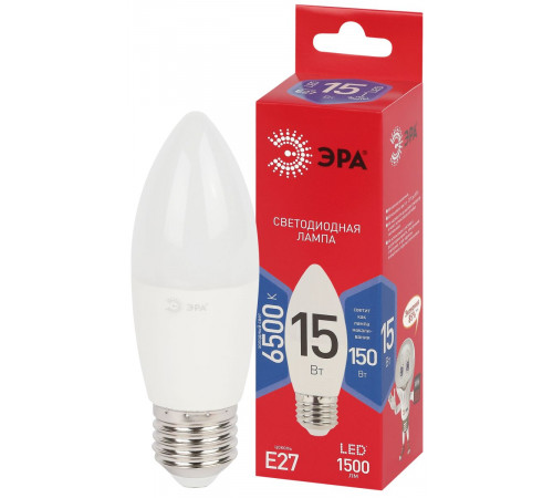 Лампа светодиодная Эра RED LINE LED B35-15W-865-E27 R 15Вт свеча Б0070092