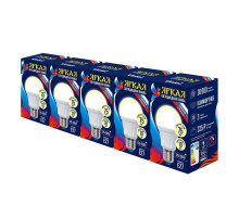 Лампа светодиодная Uniel E27 10W 3000K груша матовая LED-A60 10W/WW/E27/FR PLP01WH Набор из 5штук UL-00008087