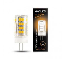 Лампа светодиодная Gauss G4 4W 2700К прозрачная 107307104